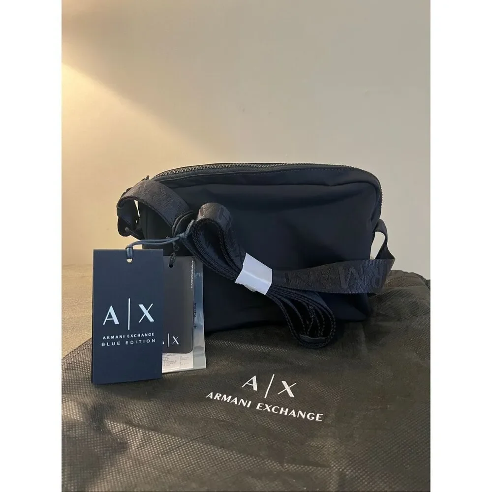 A|X Armani Exchange Blue Edition Messenger Crossbody Bag